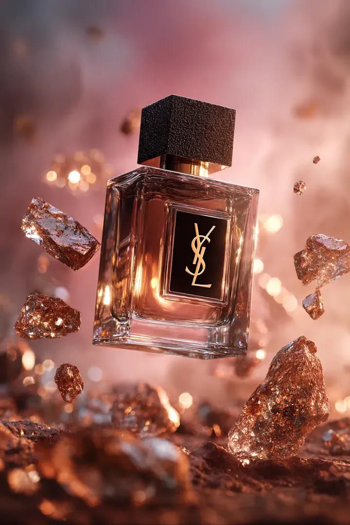Cinematic Luxury Perfume Ad with Aqua Shards