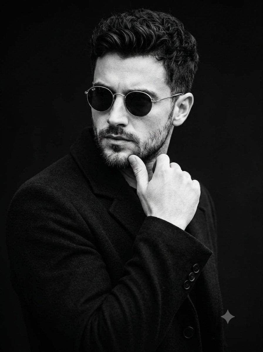 Black And White Side Profile