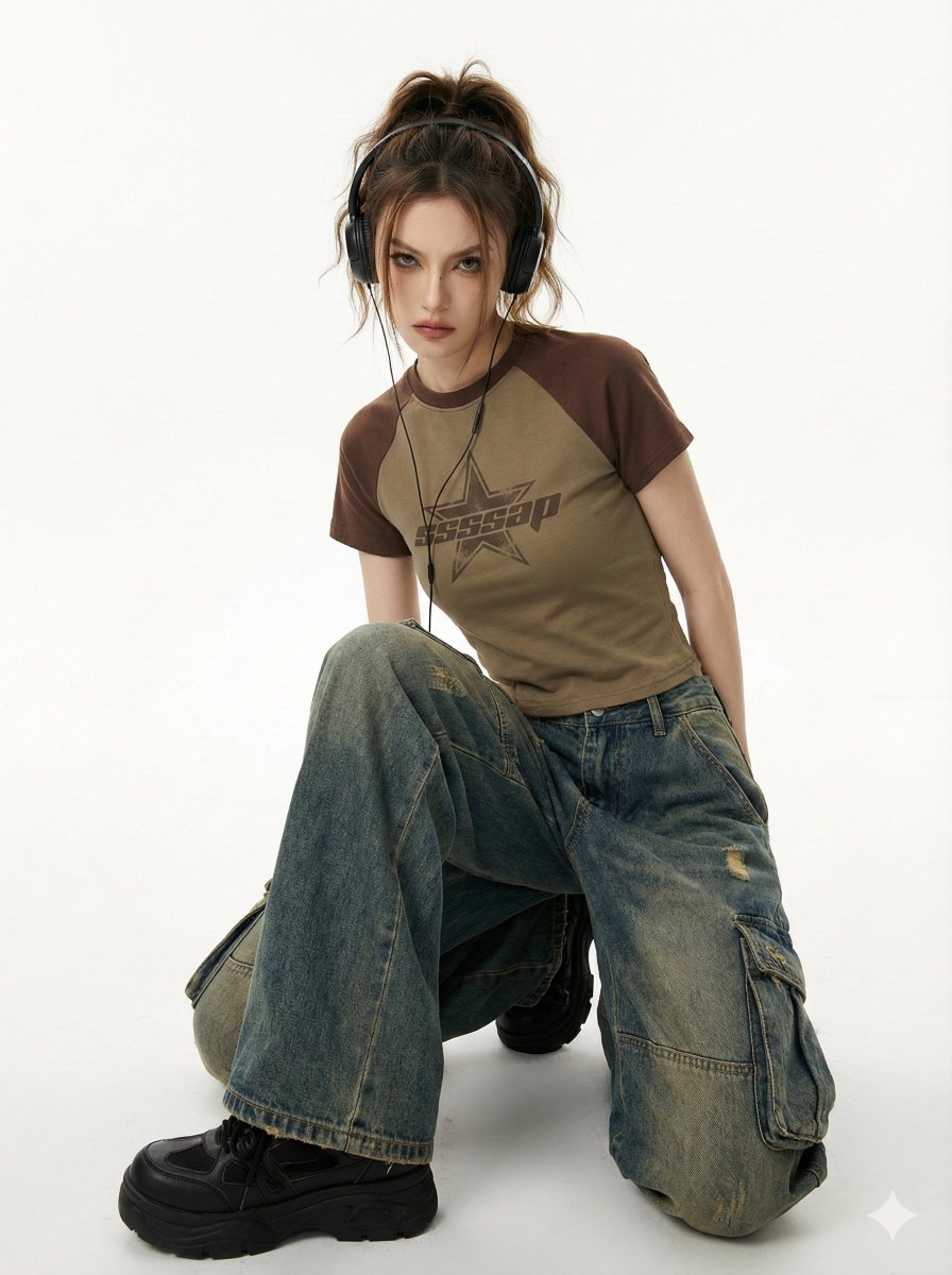 Y2K Style Figure in White Studio