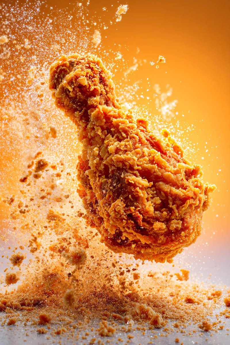 Hyper-realistic Ultra Close-up of a Chicken Drumstick