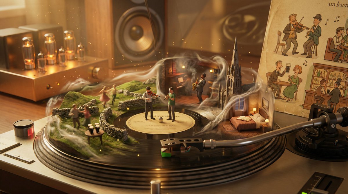 Vinyl Record Music Visualized as Sculptural Waveforms