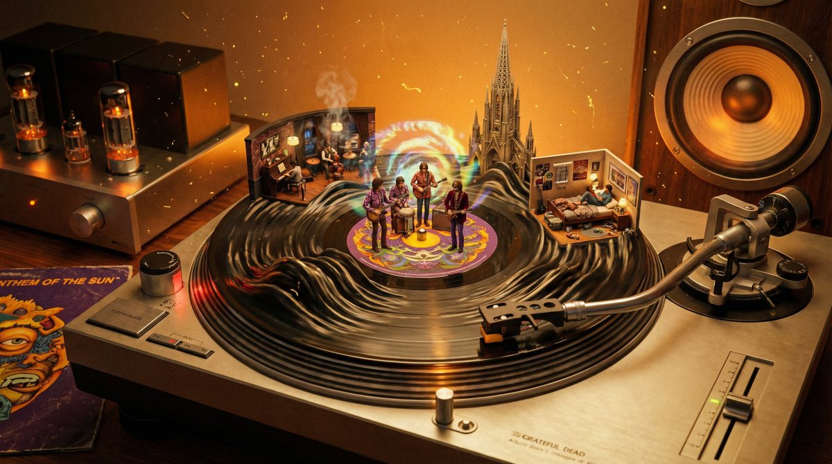 Vinyl Record Music Visualized as Sculptural Waveforms