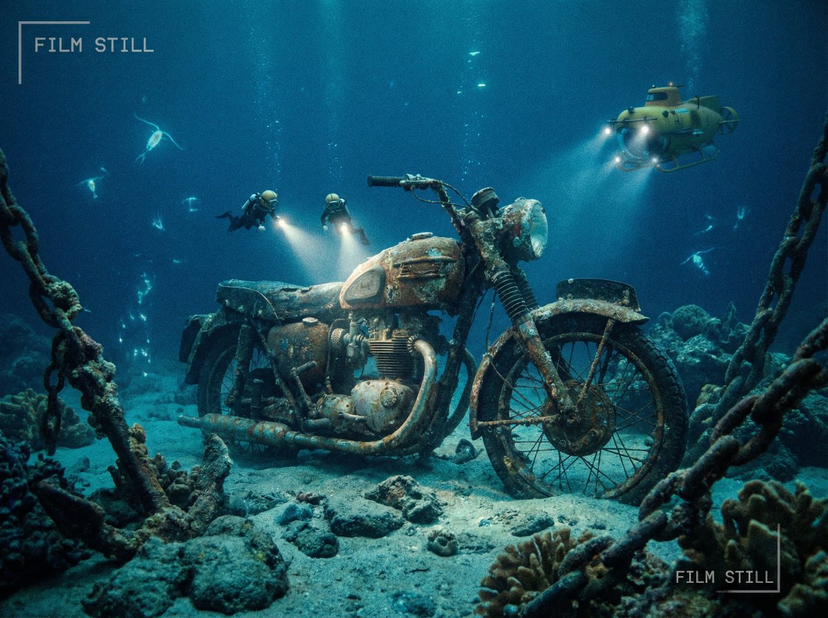 Sunken Artifact Exploration with Bioluminescent Creatures