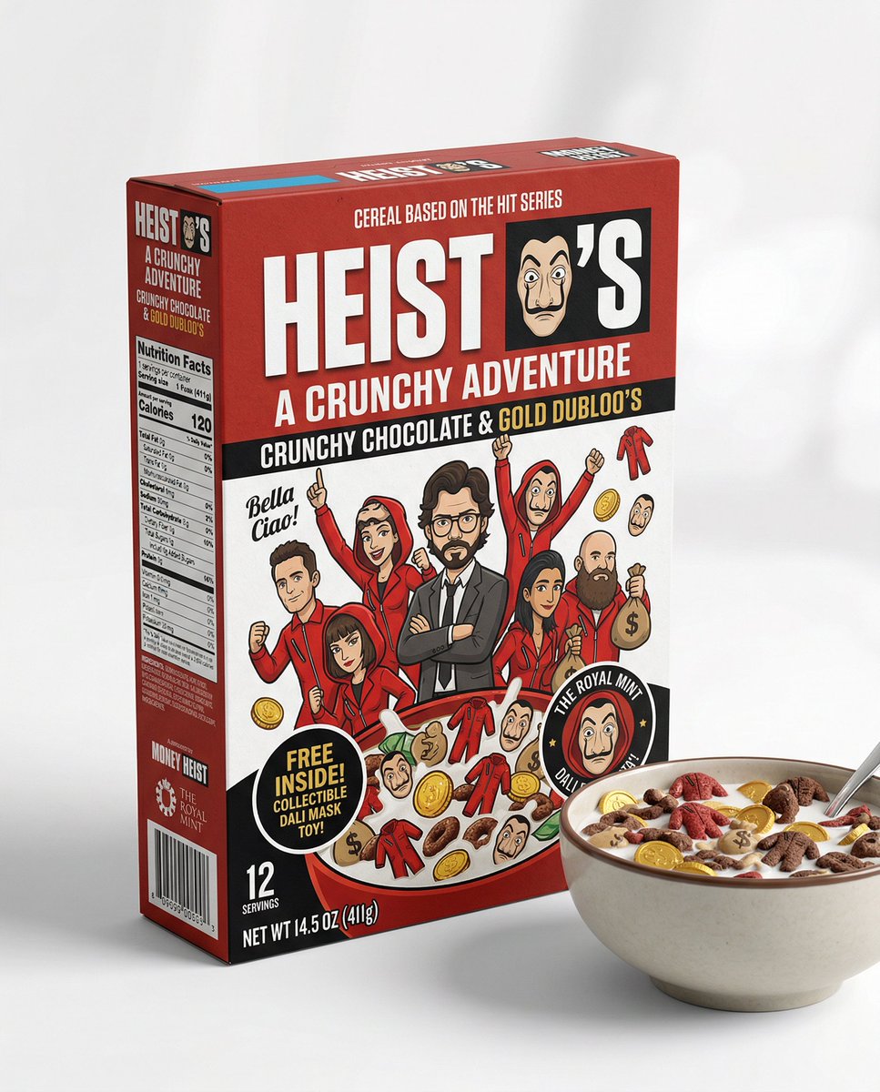 Photorealistic 3D Cereal Box with Custom Show Theme