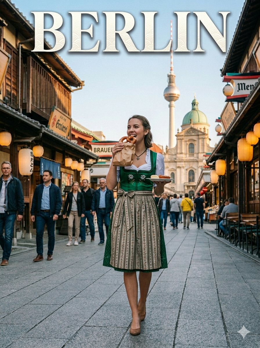 3:4 Vertical Photo Of A Beautiful Local Young Woman Exploring