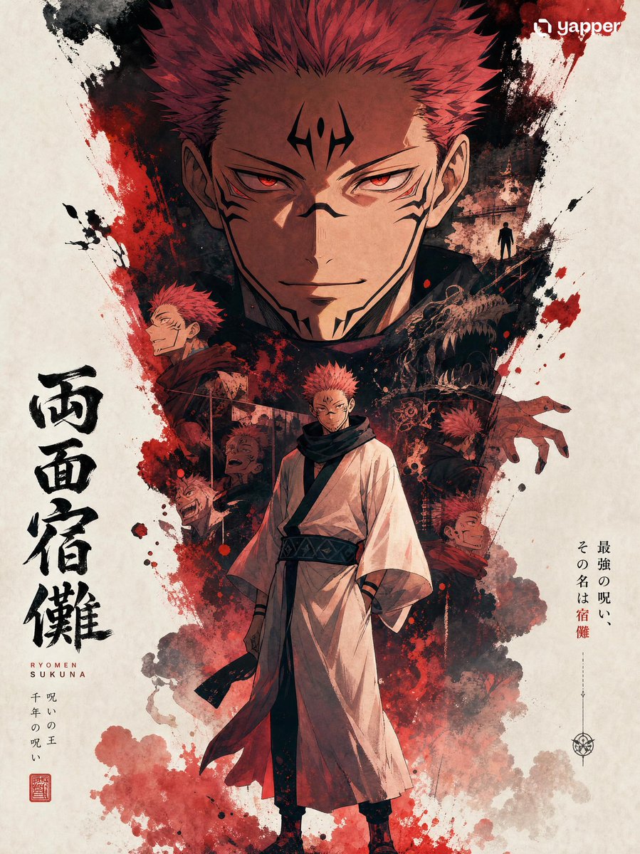 Gojo Propaganda Poster: Layered Narrative Style
