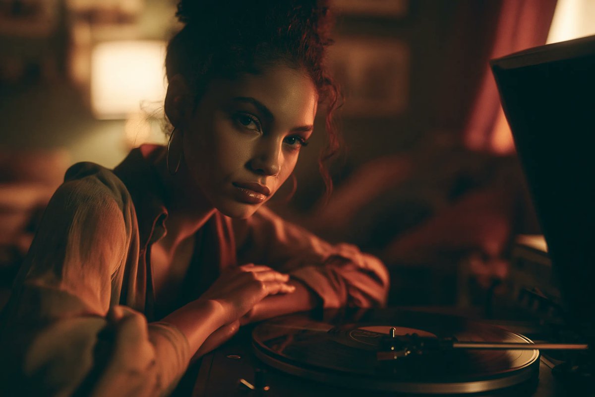 Nostalgic 1970s Cinematic Film Portrait