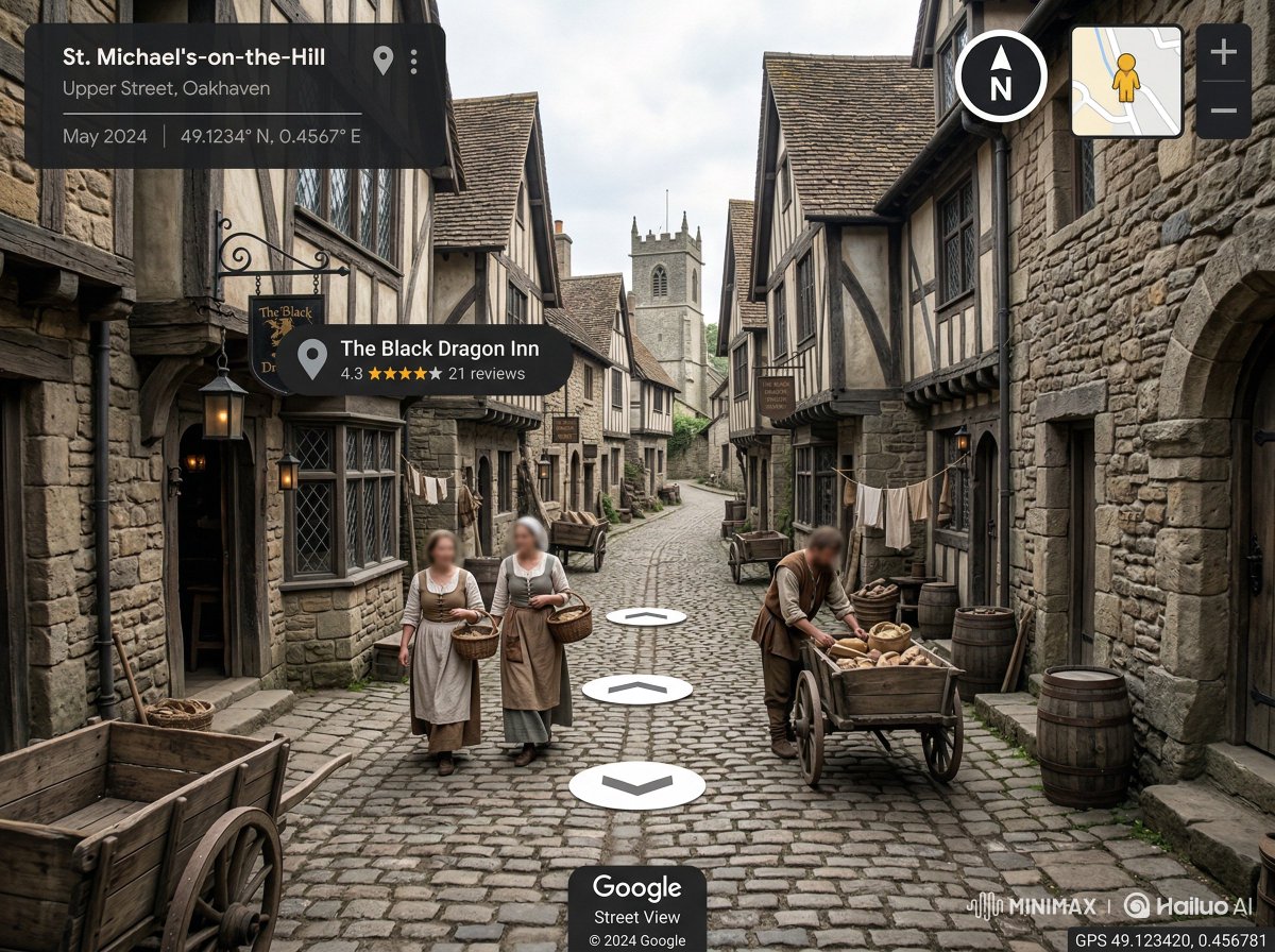 Google Street View Style AI Images