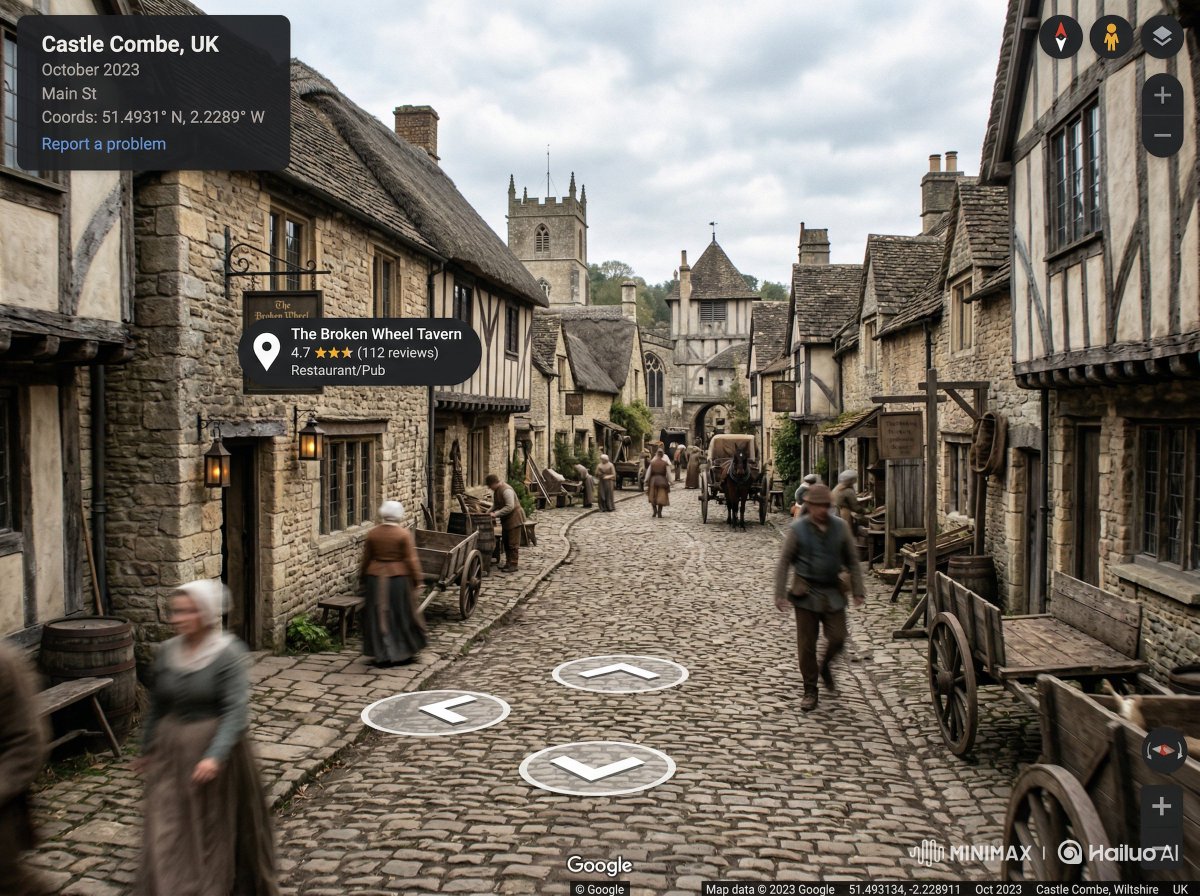 Google Street View Style AI Images