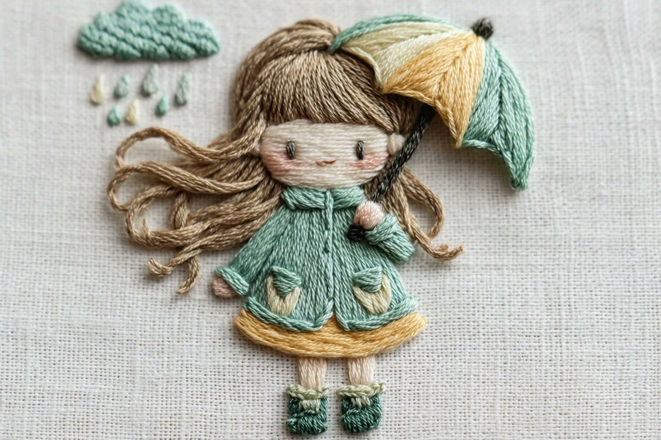 Cozy Cottagecore Embroidery Hoop Art Flatlay