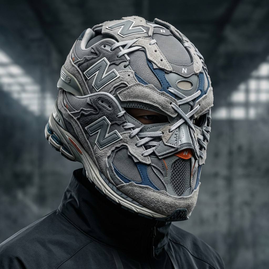 Hyperrealistic Editorial Photo of a Brand Identity Mask
